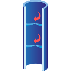 varices-valvules-fermees Valvules fermées : pas de reflux vers le bas